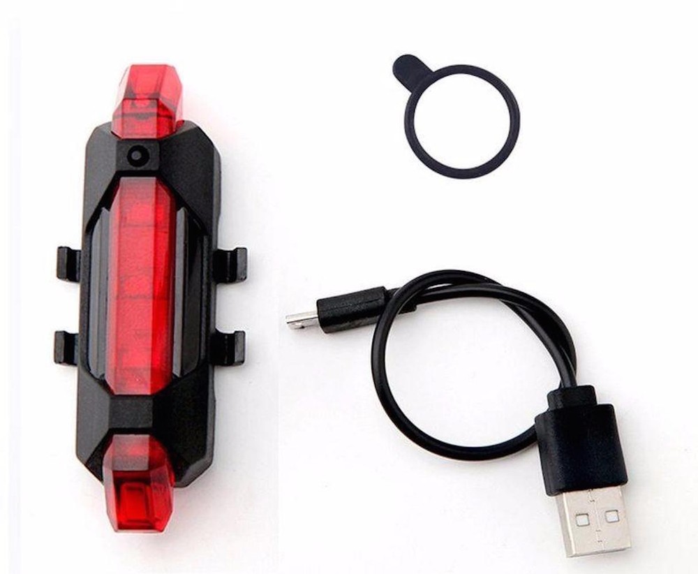 MICRO USB RECHARGEABLE LED Bike LIGHT Bar Head Rear Tail frame Bicycle Beam Lamp