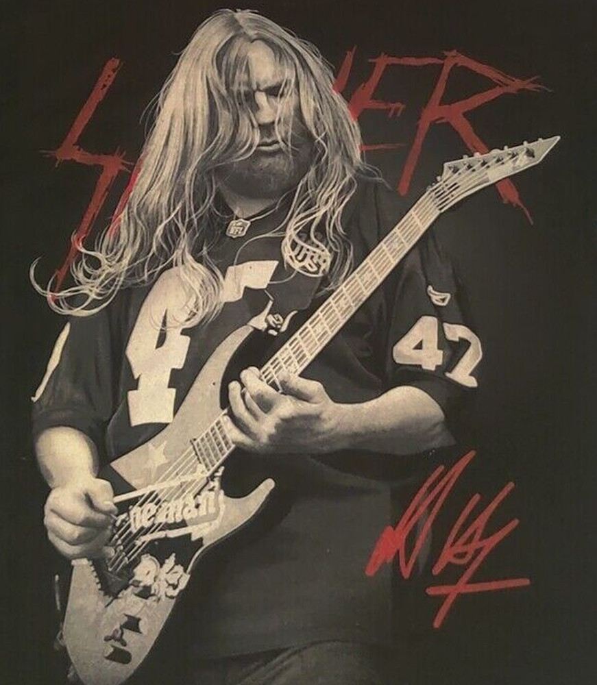 Jeff Hanneman signed black T-shirt short sleeve All sizes S to 5Xl