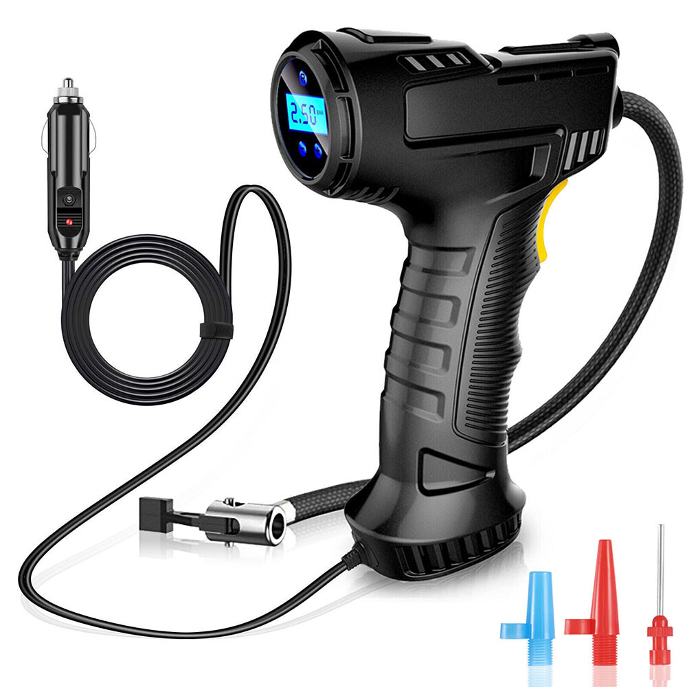 120W AUTOMATIC LCD DIGITAL CAR TIRE INFLATOR HANDHELD AIR COMPRESSOR PUMP