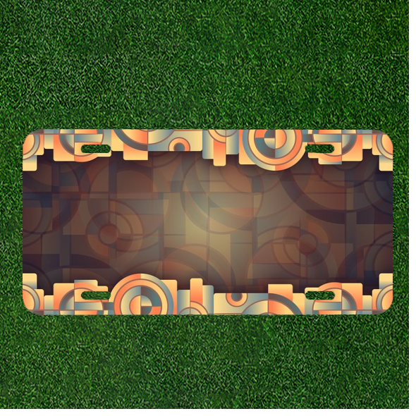 Custom Car License Plate with Personalized Frame & Abstract Background Design
