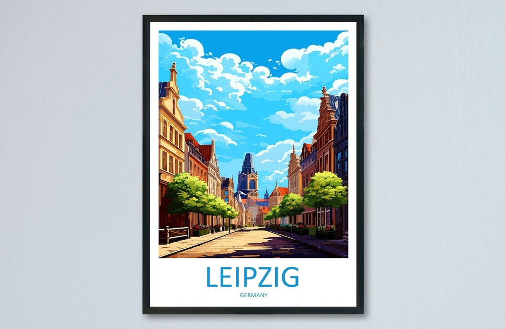 Leipzig Travel Print Wall Art Leipzig Wall Hanging Home Decoration Leipzig Gift