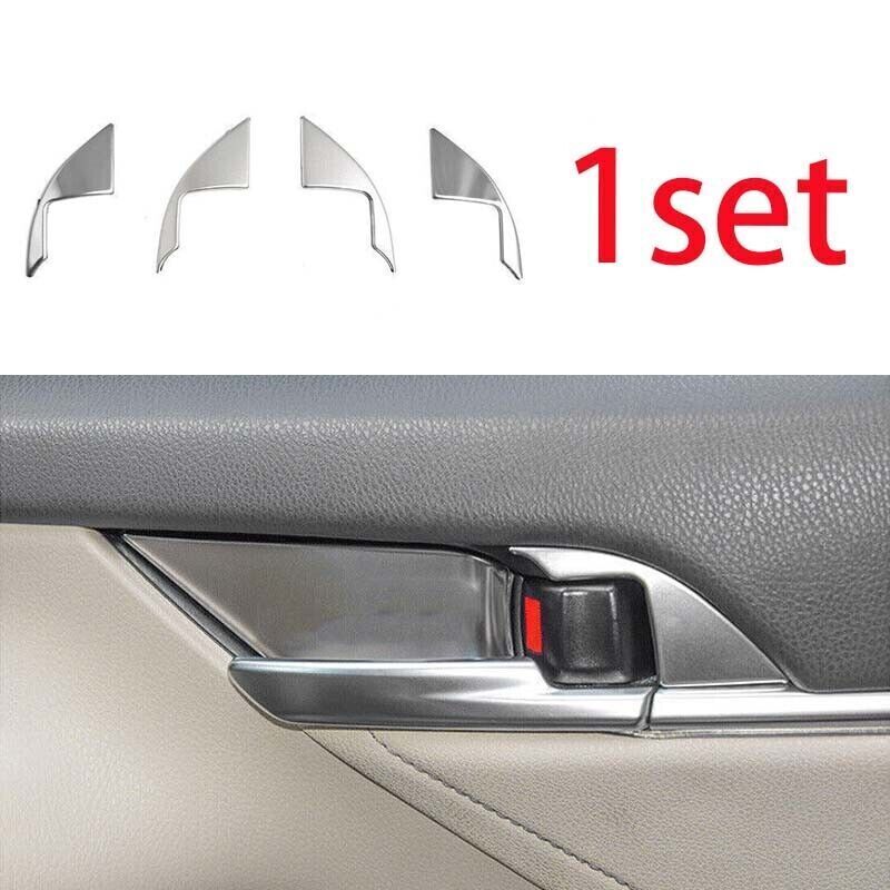 For Toyota Camry Silver 2018-2023 Inner Door Bowl Cup Triangle Cover Titanium