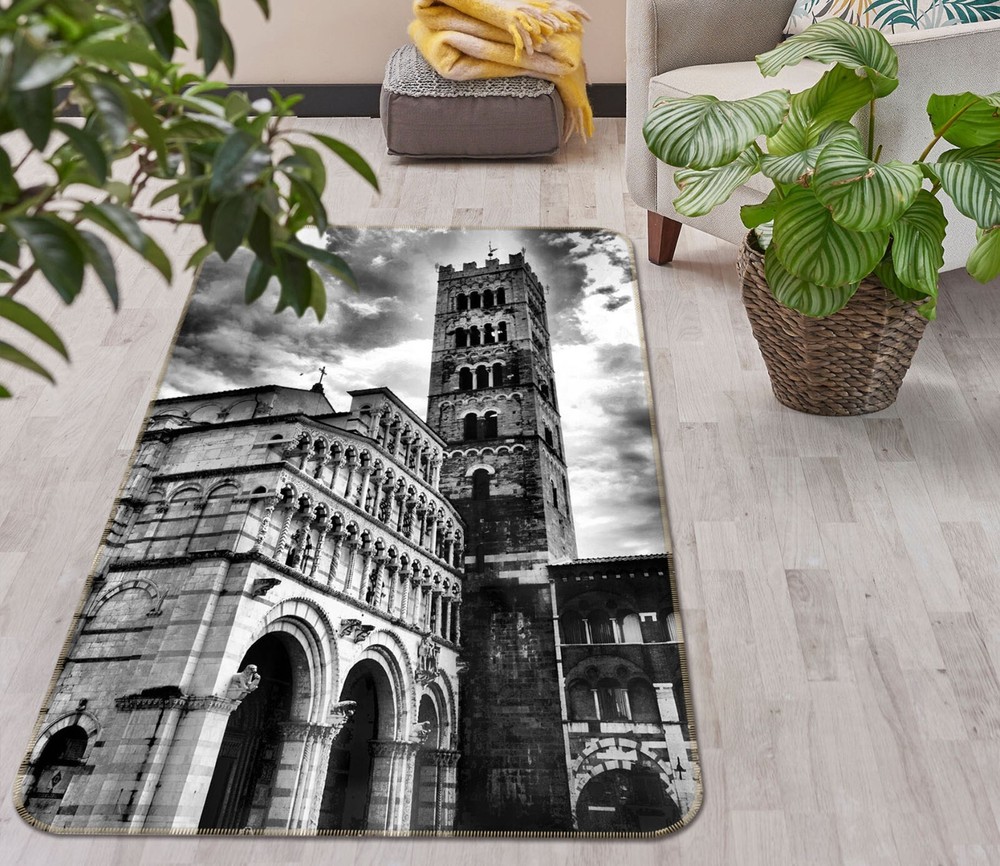 3D Black Building ZHUC1373 Game Non Slip Carpet Mat Photo Carpet Amy