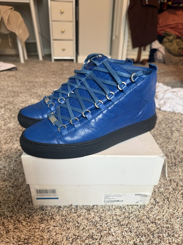 Balenciaga Arena High-Top Sneakers Blue, Size 41 EU (8 US)