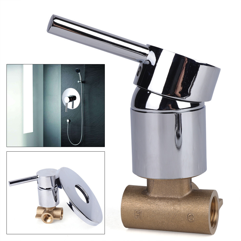 Wall Mount Single Handle Brass Shower Mixer Valve Hot Cold Water Control