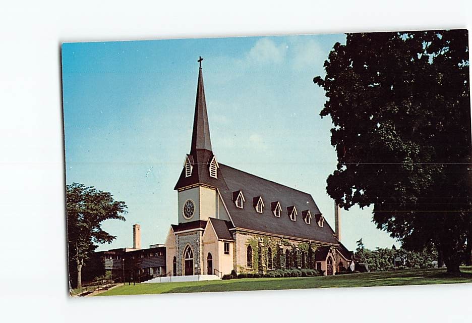 Postcard St. Francis de Sales Catholic Church in Lake Geneva Wisconsin USA