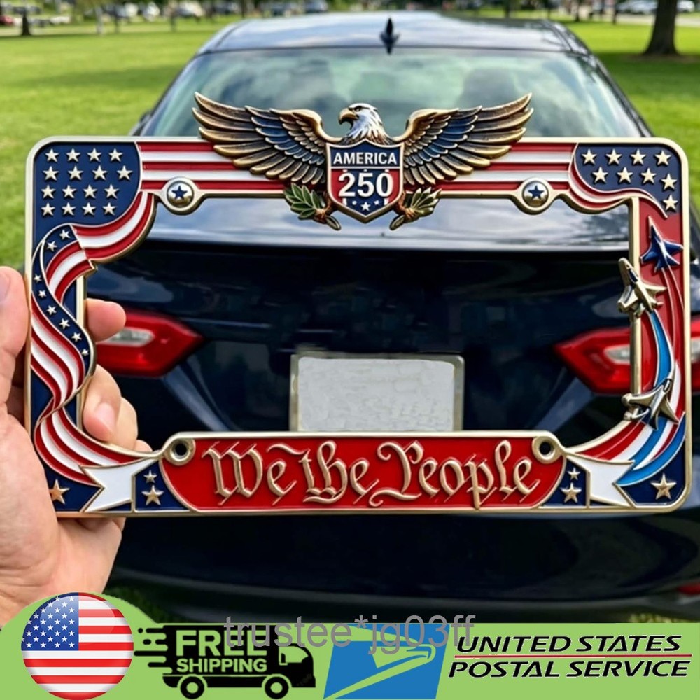 250th Anniversary Commemorative License Plate Frame, 250 Year Car Plate Frame