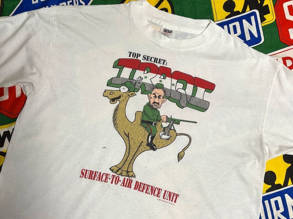 Unique American Print Made In Usa Anvil Vintage T-Shirt 90S90 Iraq War