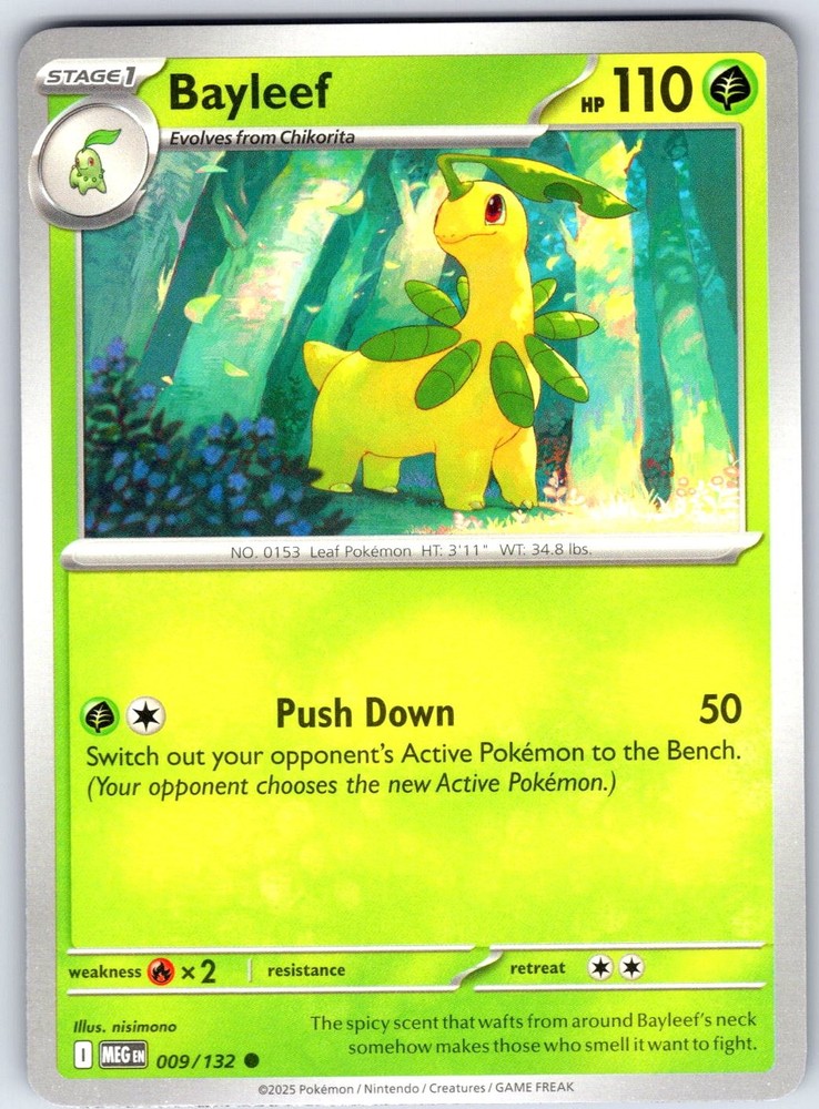 BAYLEEF - Pokemon - nisimono 009/132 Mega Evolution - NM/M