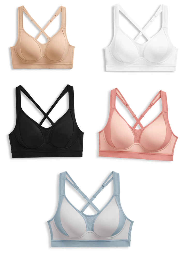 Jockey Women Forever Fit Mid Impact Molded Cup Active Bra 3486