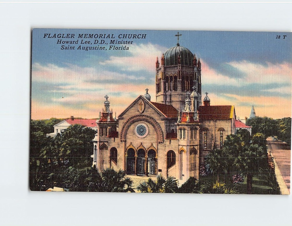 Postcard Flagler Memorial Church Presbyterian Saint St. Augustine Florida USA