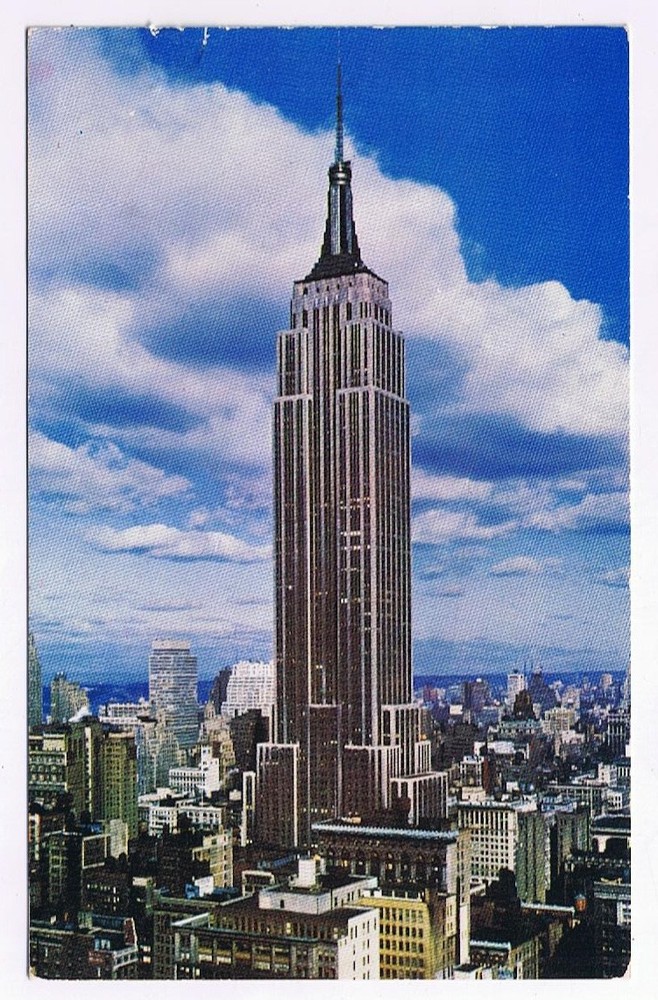 Postcard Empire State Building Fifth Avenue New York City New York