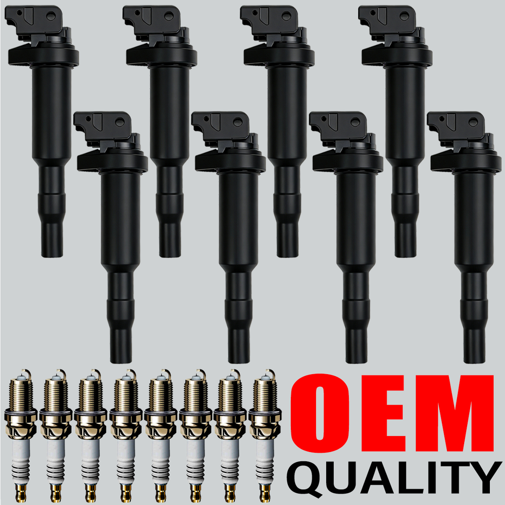 OEM 8X Ignition Coil & 8X Iridium Spark Plug For BMW 550i 650i 750i X5 X6 UF592
