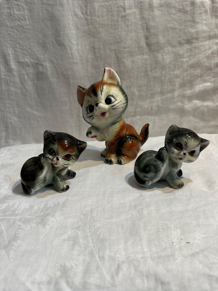 3 vintage 1950’s Anthropomorphic cats from Japan 1- 6