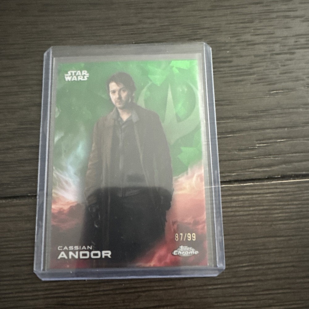 2025 Star Wars Topps Chrome Green Sapphire Cassian Andor /99