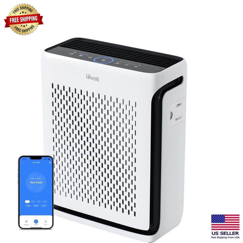 Smart Air Purifier for Allergies & Pets – Washable Filters, WiFi, Up to 1073 ft²