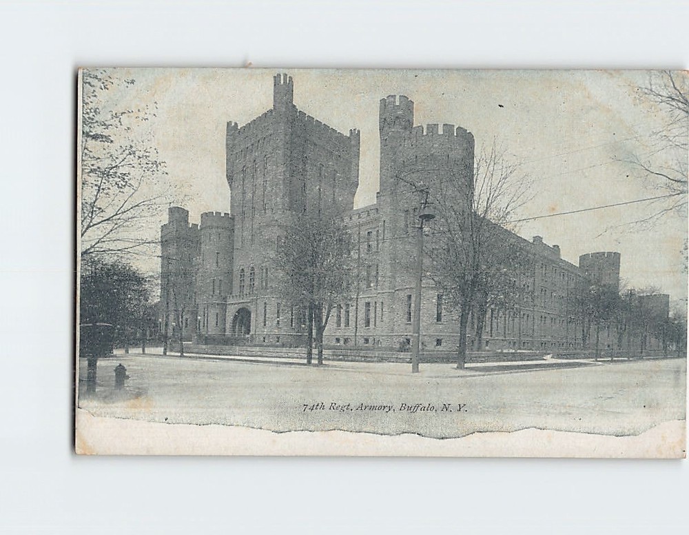 Postcard 74th Regiment Armory in Buffalo New York USA