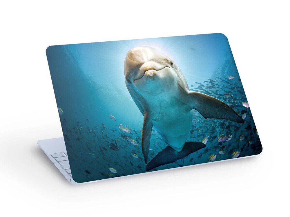 DOLPHIN LAPTOP SKIN Decal Sticker, Dolphin Laptop Skin Decal - Custom Size