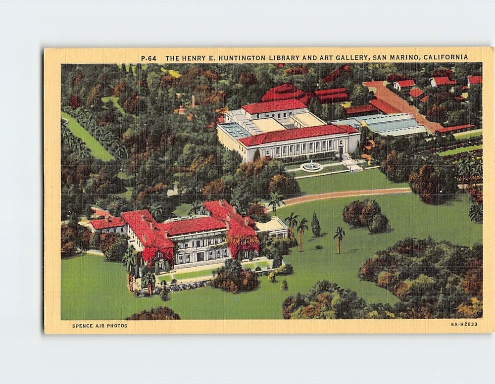 Postcard The Henry E. Huntington Library And Art Gallery San Marino CA USA