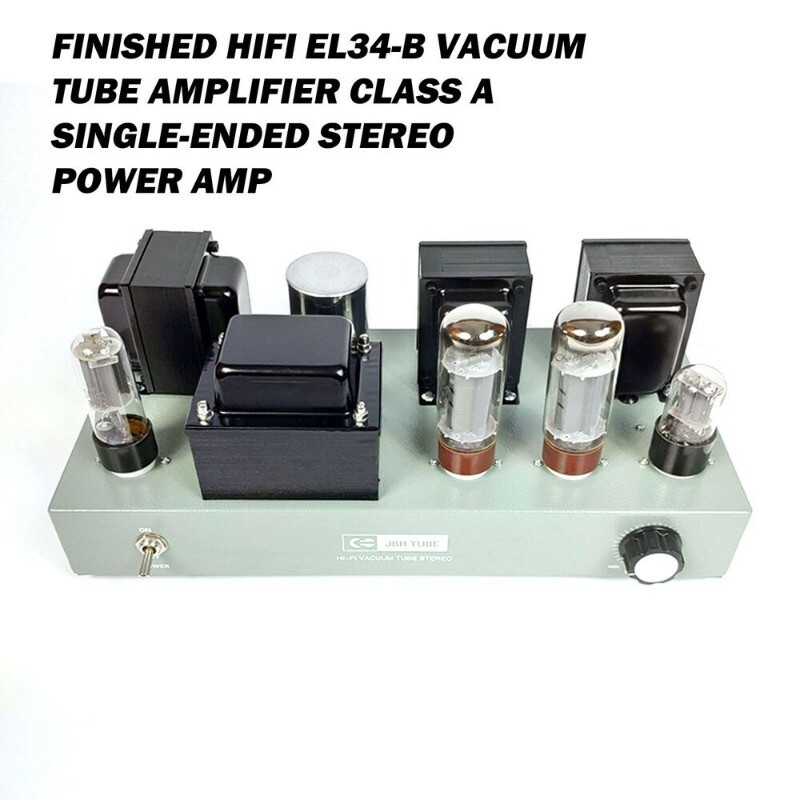 Finished HiFi EL34-B Vacuum Tube Amplifier Class A Single-ended Stereo Power AMP