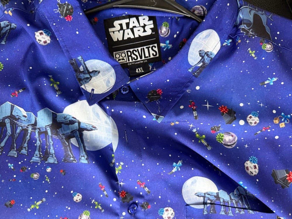 RSVLTS Star Wars “I Am Your Father Christmas” long-sleeve shirt Men's 4XL EUC