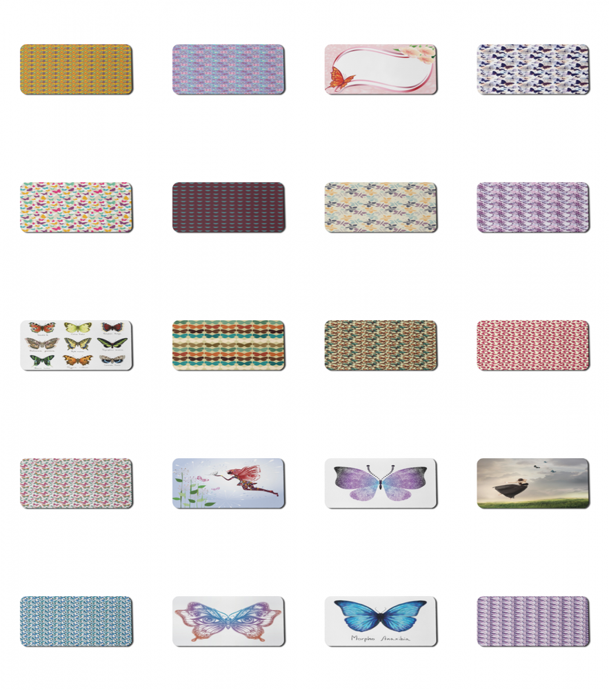 Ambesonne 35x15 Gaming Mousepad with Butterfly Print Non-Slip Base