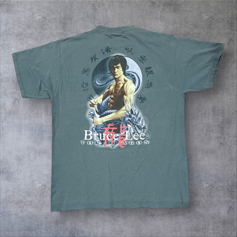 Vintage 90s Bruce Lee “The Dragon” Movie Promo Shirt/ Sz: XL