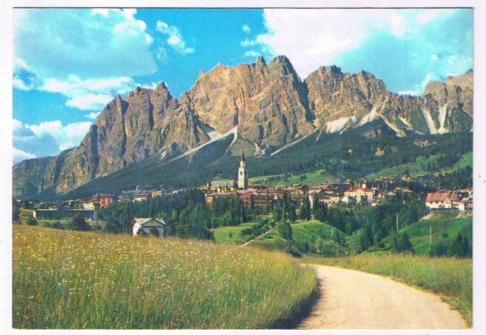 Italy Postcard Cortina D'Ampezzo Mountain Pomagagnon Mountain