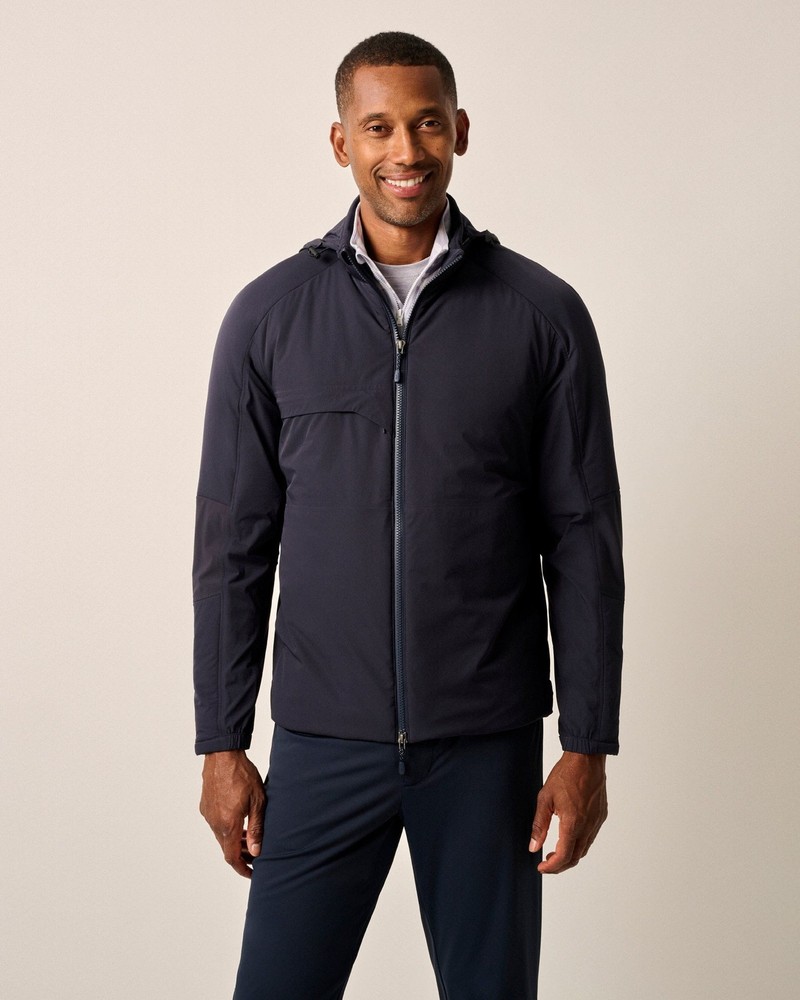 Johnnie-O Folsom Waterproof Rain Jacket in Navy Size Medium for Men