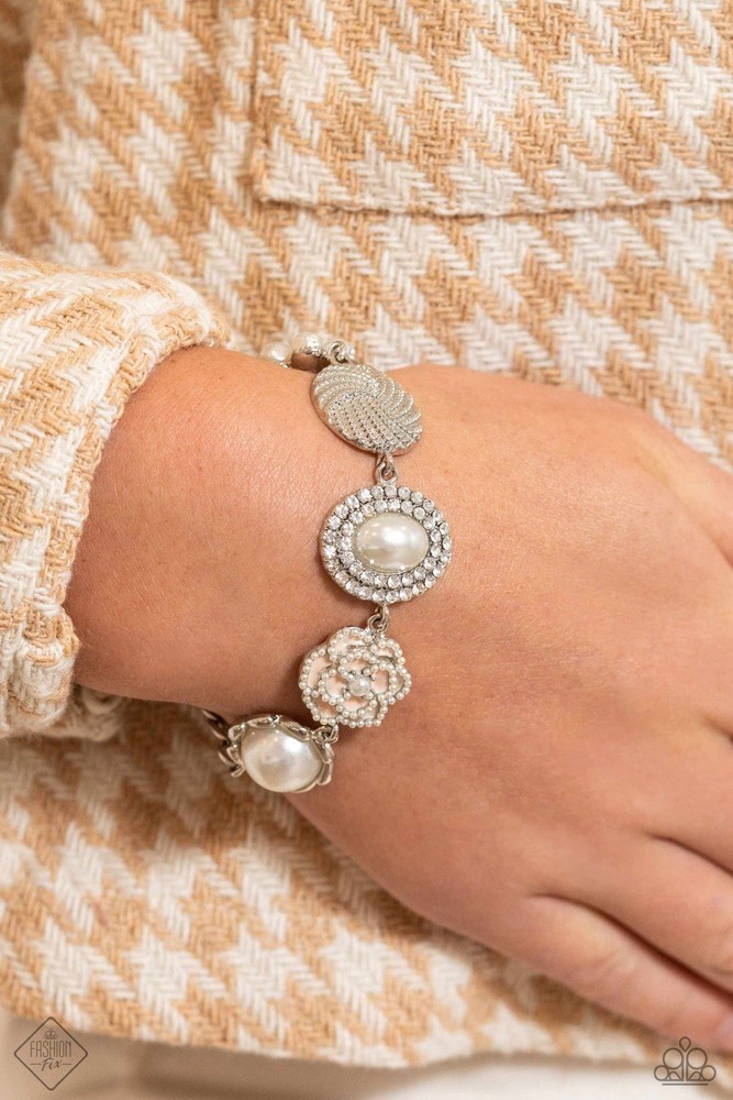 New Paparazzi Jewelry-Cultivated Charm Bracelet-White