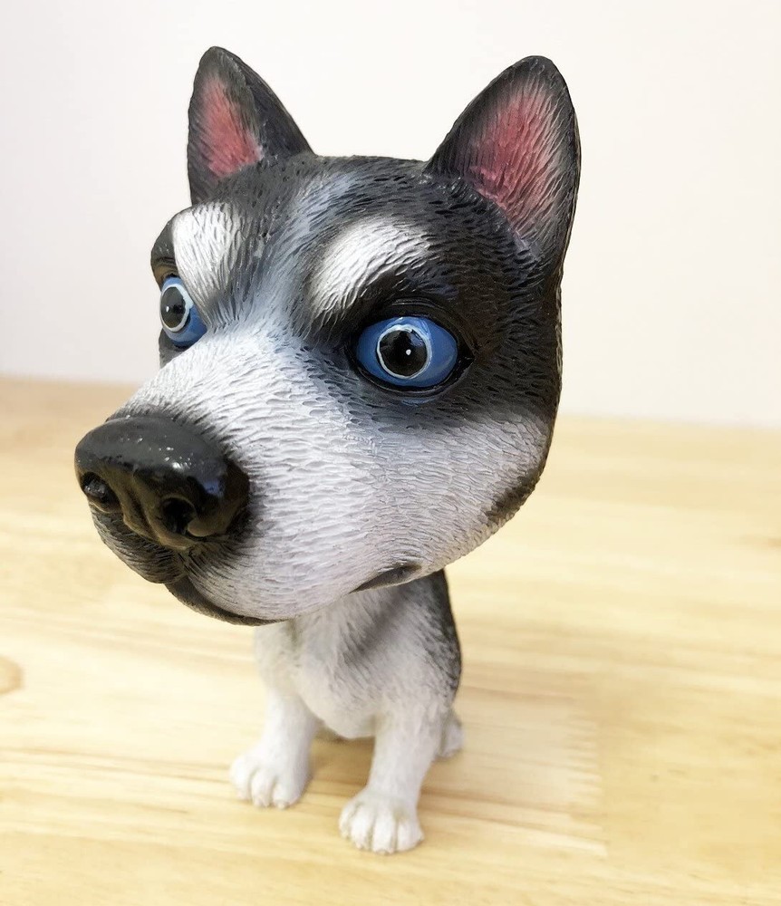 Bobblehead Akita Husky Dog for Car Dashboard Mini Bobbling Heads Toys Figurine
