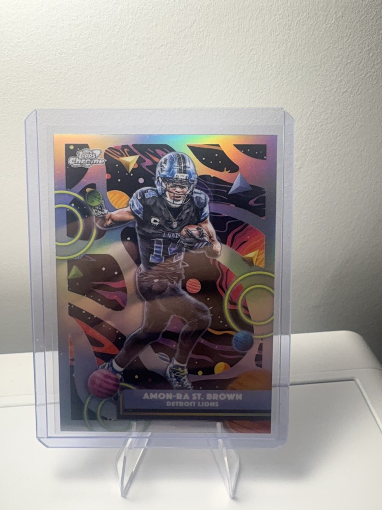 2025 Topps Cosmic Chrome Football Amon-Ra St Brown #33 REFRACTOR Lions