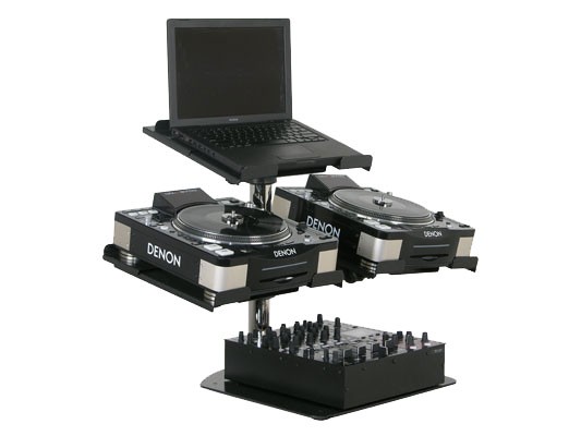 Odyssey L3UNI Triple Plate Laptop Turntable Mixer Stand for DJ Gear