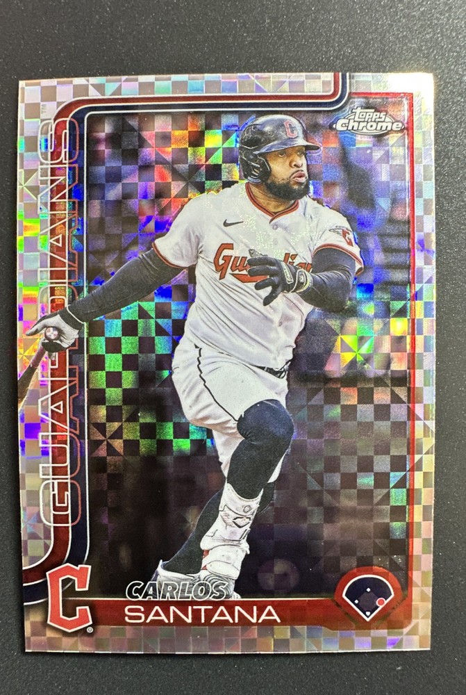 2025 Topps Chrome Update Series - Carlos Santana #USC11 X-Fractor