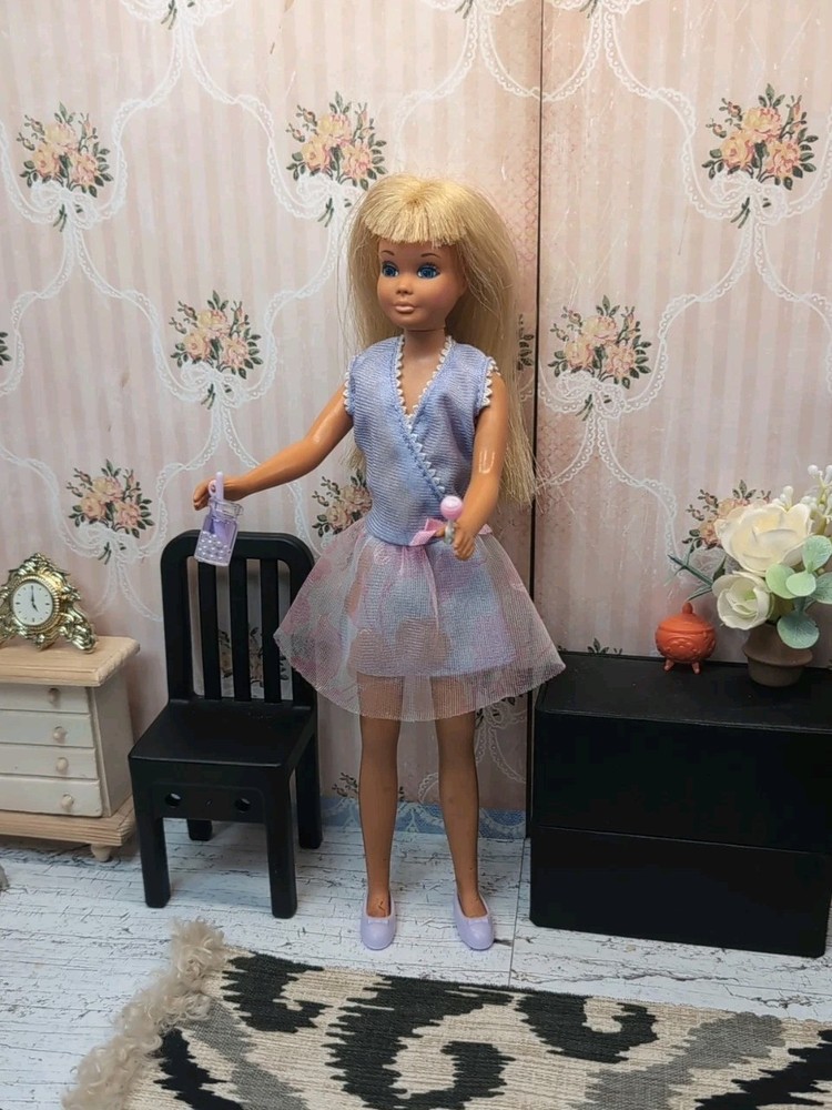 Vintage Barbie Outfit - Fits Skipper, Mattel Tagged Dress, Shoes, Lollipop +