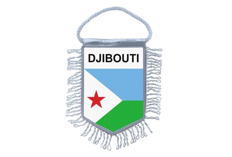 Mini banner flag pennant window mirror cars country banner djibouti