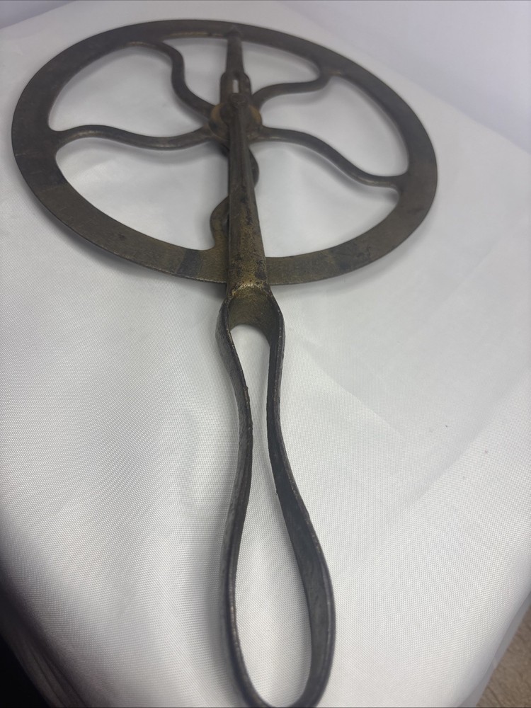 Antique Cast Iron Wheel Traveler Measuring Tool 24” Rotation Industrial