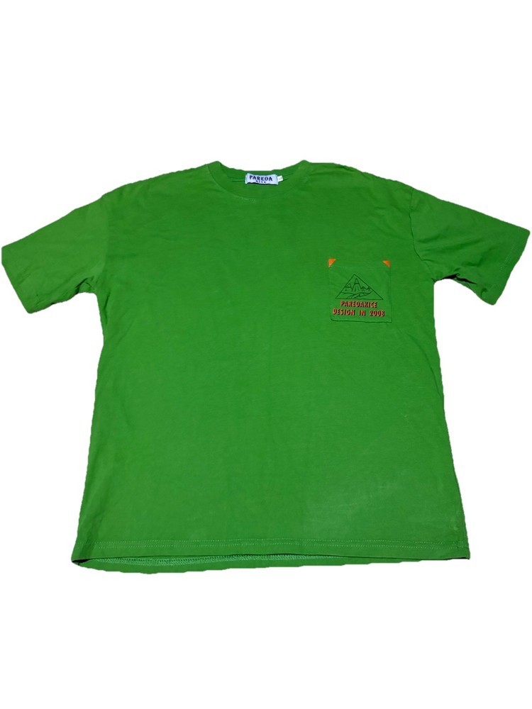 Pareoakice Graphic T Shirt Mens Large Green Mountain Outdoor Streetwear Tee Y2K