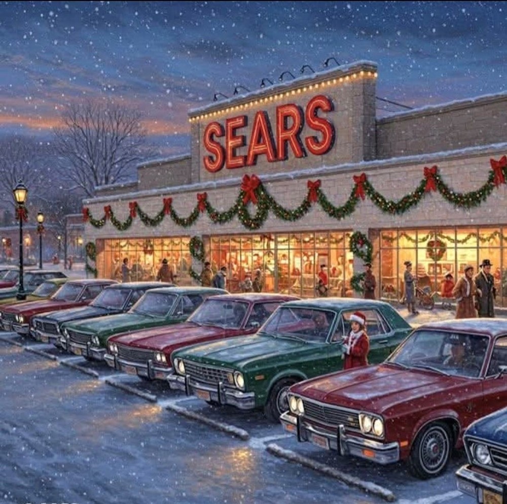 Sears Christmas ad | 24x24 inch POSTER | classic vintage print