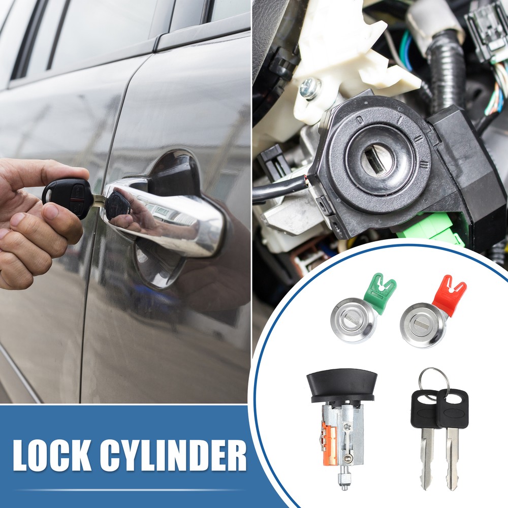 Ignition Switch Lock Cylinder Door Lock Cylinder with Key for Ford E150 250