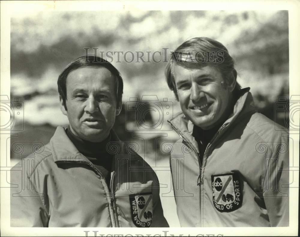 Press Photo ABC Sportscaster Jim McKay with co-host in closeup - sap27764