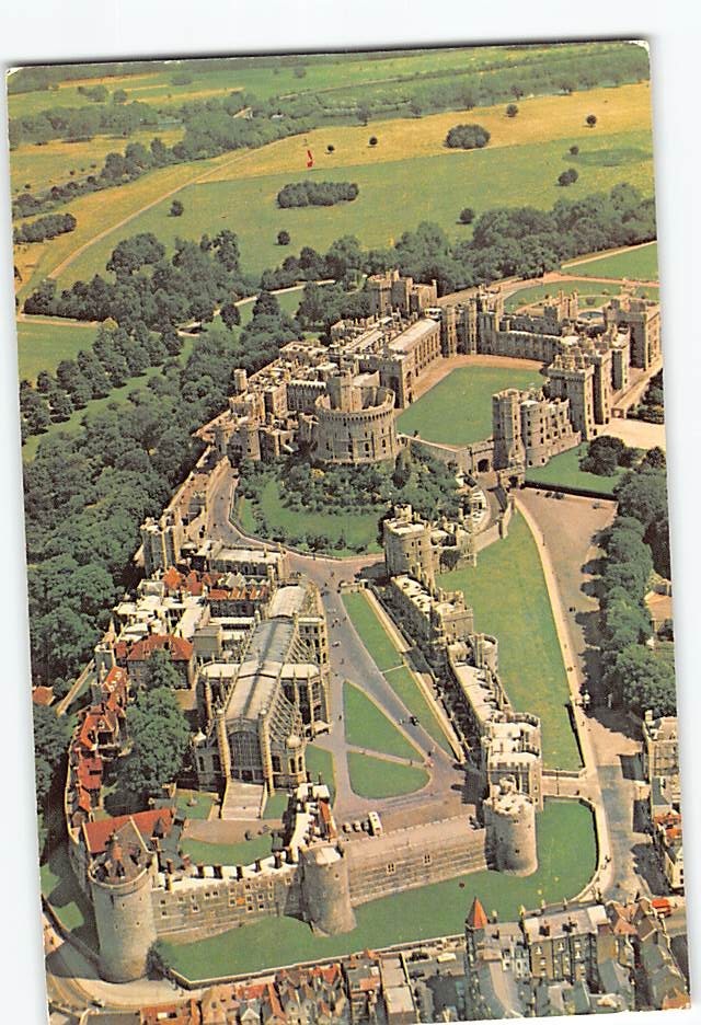 Postcard Aerial View Windsor Castle England