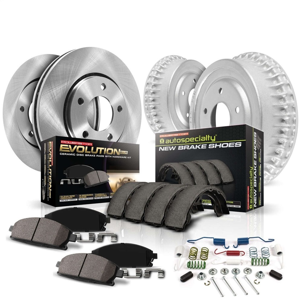 Power Stop KOE15203DK 1-Click Daily Driver Brake Kit Front & Rear Front OE Repla