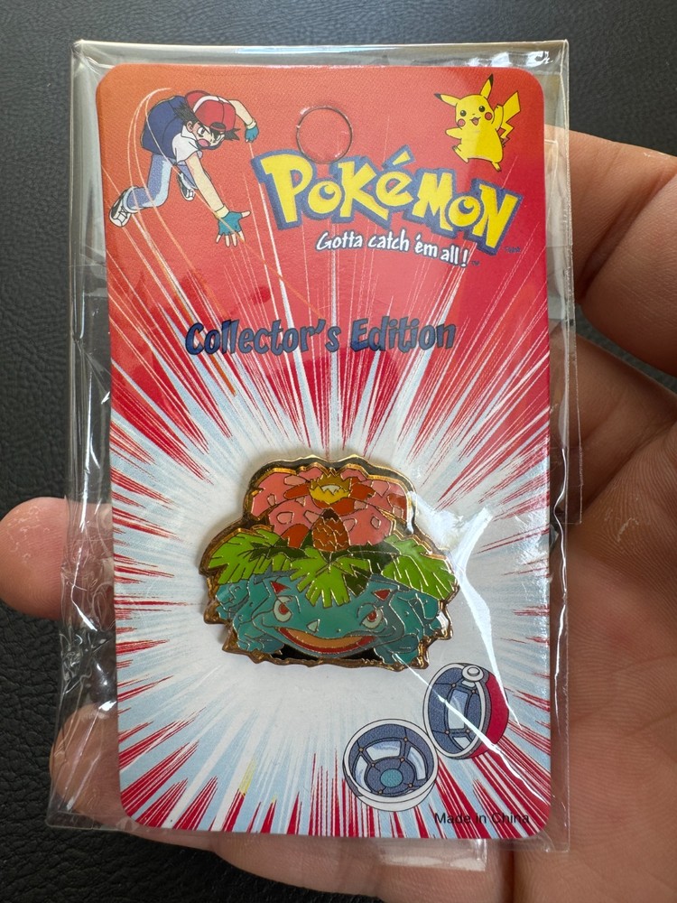 1999 Pokémon Venusaur Vintage Pin – UNPUNCHED – Nintendo Licensed