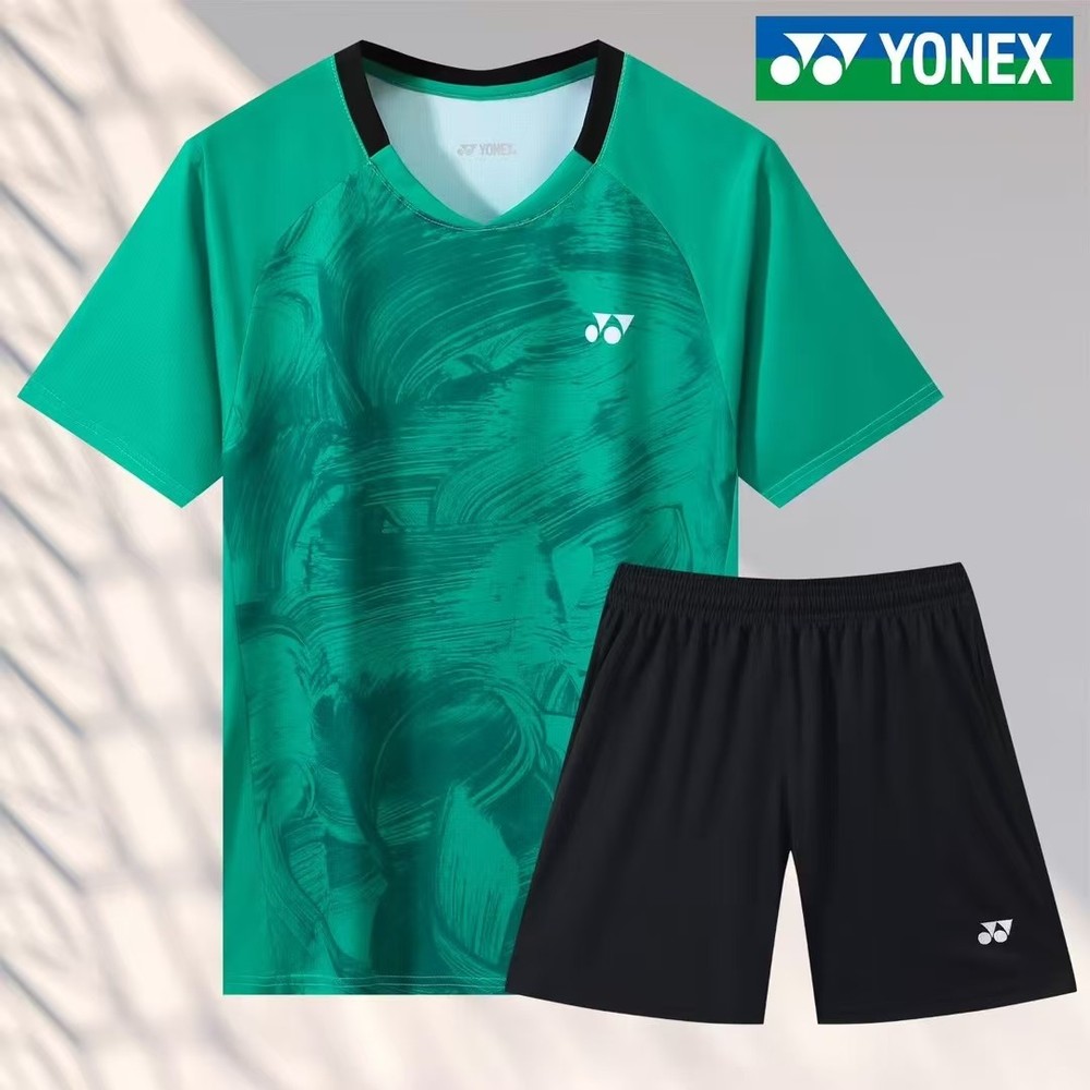 YONEX Men's Table Tennis Badminton T-shirts and Shorts Suit Sports Set 06053
