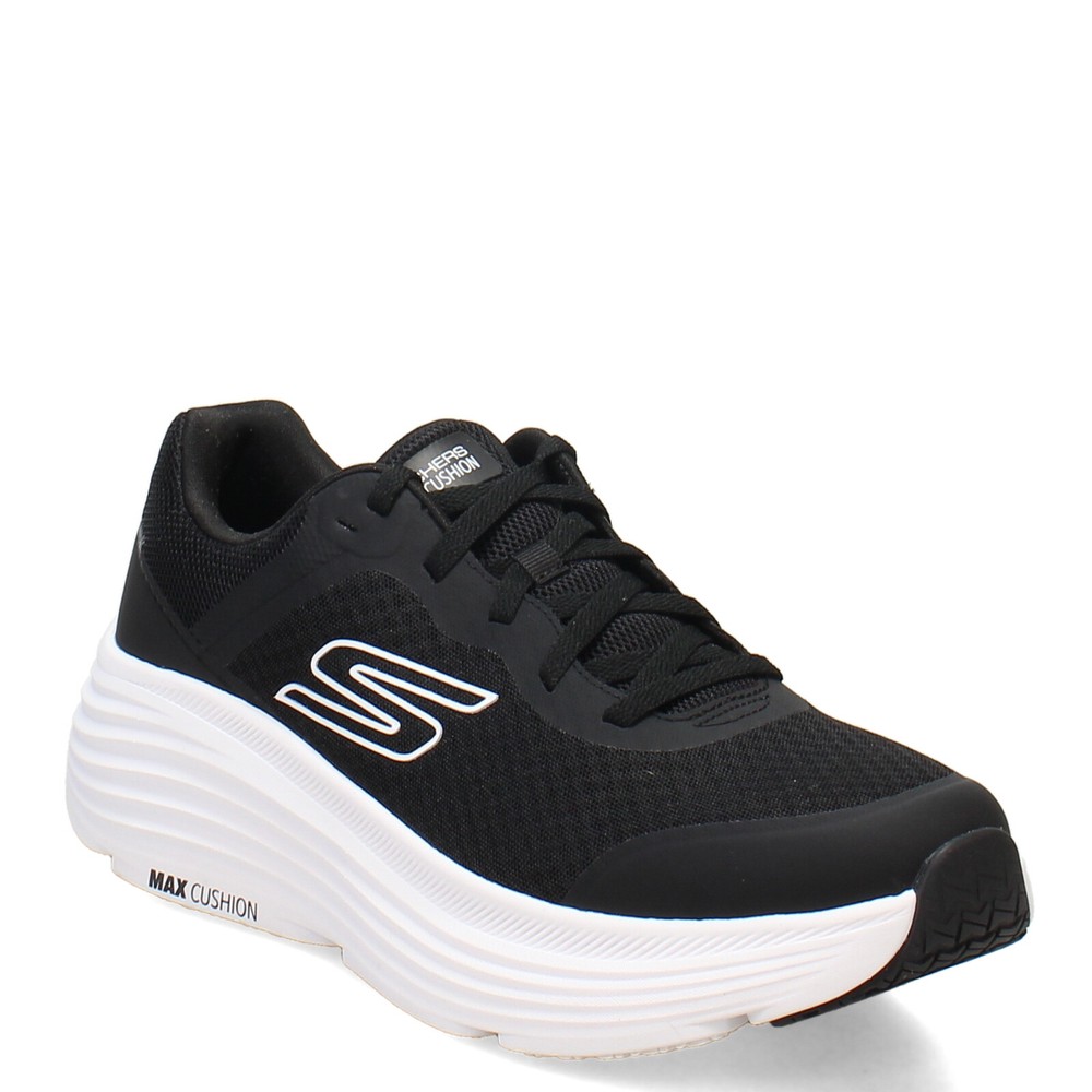 Men's Skechers, Max Cushioning Endeavour Running Shoe 220613-BKW Black White Mes