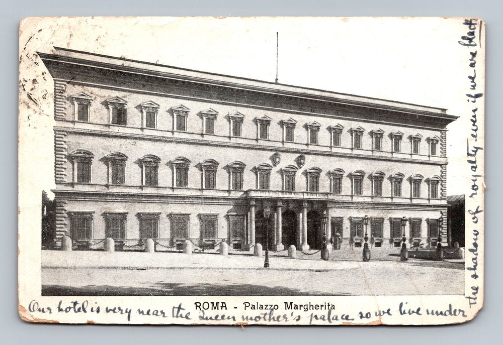 Italy- Rome Plaza Margherita Standard Souvenir Postal Old PC Vintage Postcard