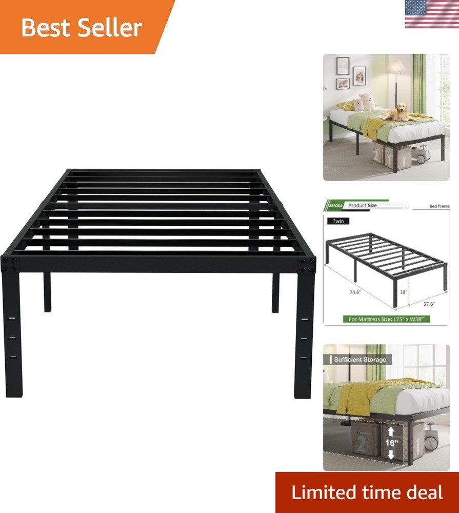 Durable Tall Twin Bed Frame Without Box Spring - Easy Assembly & Fade Resistant