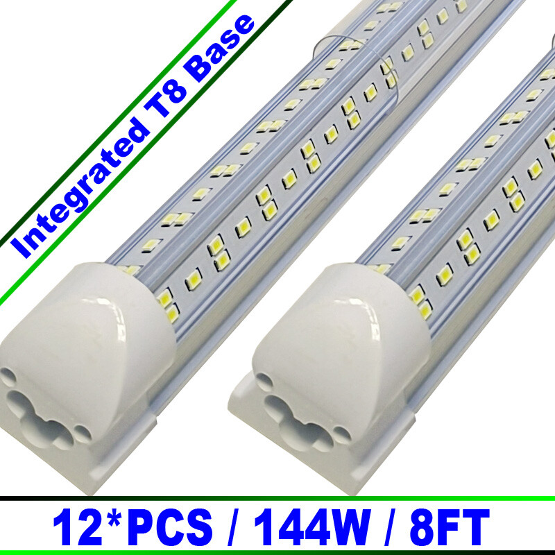 12Pcs T8 8Ft Led Tube Light Bulbs 144W 8Foot 8' Led Shop Light Fixture 6500K