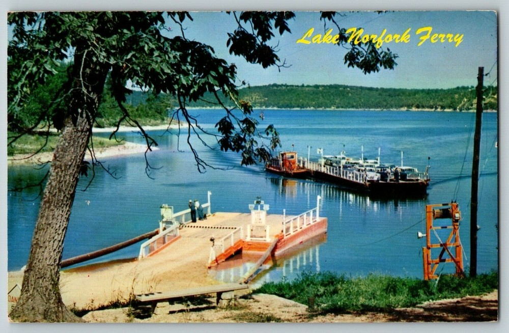 Postcard Lake Norfolk Ferry Hwy 62 and 101 Northern Arkansas